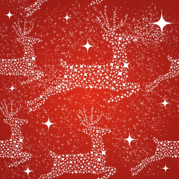 Merry Christmas reindeer seamless pattern background. — Stock Vector