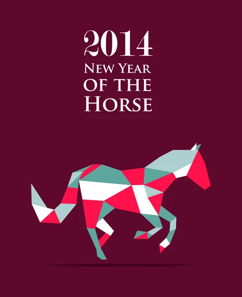 Año nuevo chino del archivo vectorial ilustración caballo . — Vector de stock