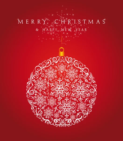 Merry Christmas bauble background EPS10 vector file. — Stock Vector