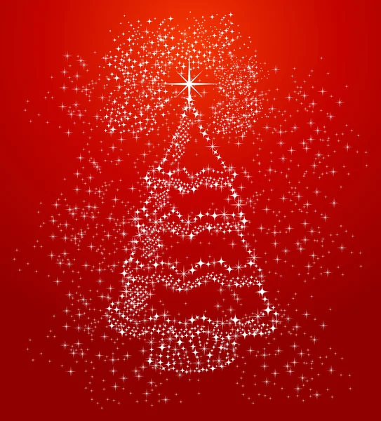 Merry christmas sterren boom vorm samenstelling vector bestand. — Stockvector