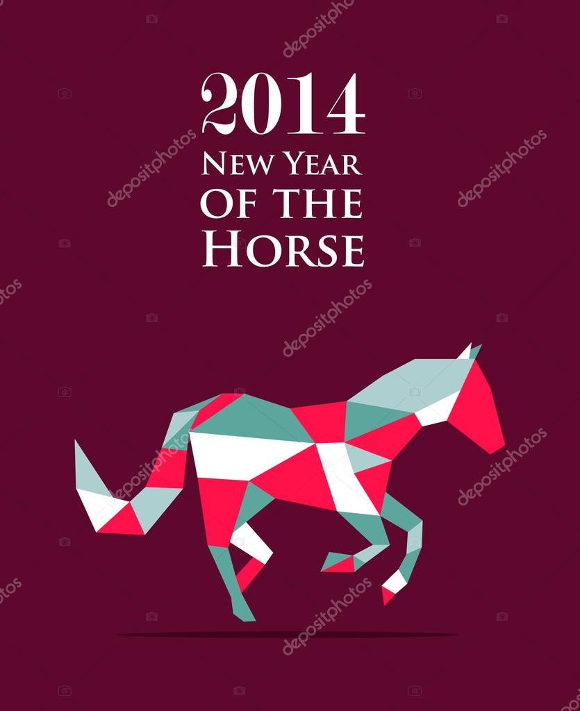 Chinese new year of the Horse illustration vector file. ⬇ Vector Image