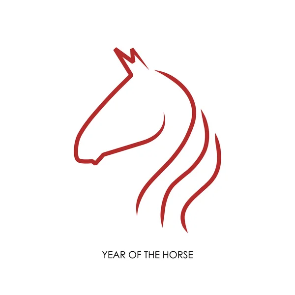 Chinese new year of the Horse abstract red shape file. — Stock Vector