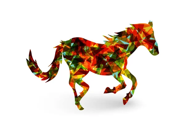 Chinesisches neues Jahr des Pferdes abstraktes Dreieck eps10 file. — Stockvektor