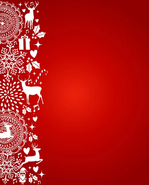 Feliz Navidad elementos rojo postal vector archivo . — Archivo Imágenes Vectoriales