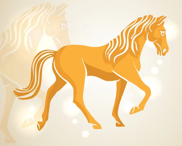 Chinesisches Neujahrspferd 2014 — Stockvektor