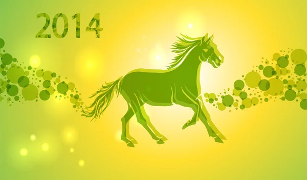 Mehrfarbige chinesische Neujahr Pferd 2014 Hintergrund — Stockvektor