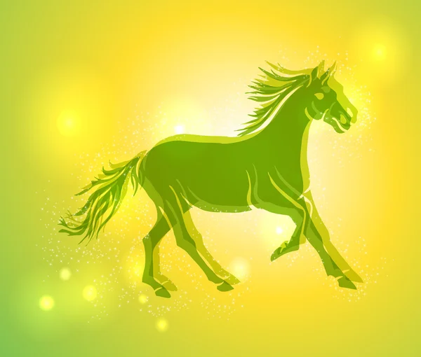 Mehrfarbige chinesische Neujahr Pferd 2014 Hintergrund — Stockvektor
