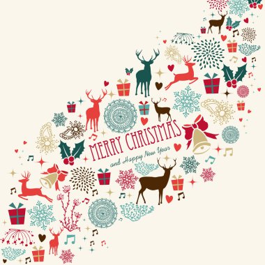 Vintage merrey Noel arka plan
