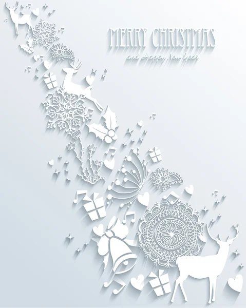 Merry Christmas 3D illustration — Stock Vector