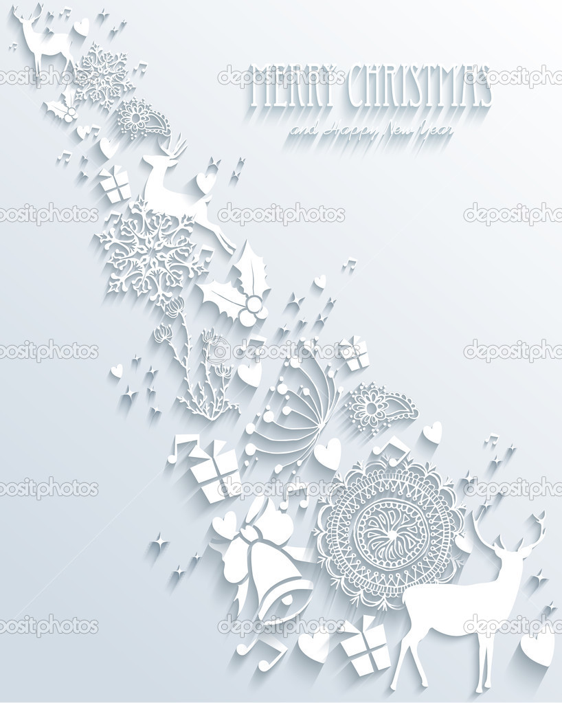 Merry Christmas 3D illustration