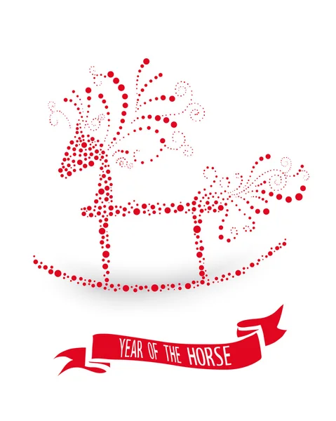 Illustration du Nouvel An chinois du cheval 2014 — Image vectorielle