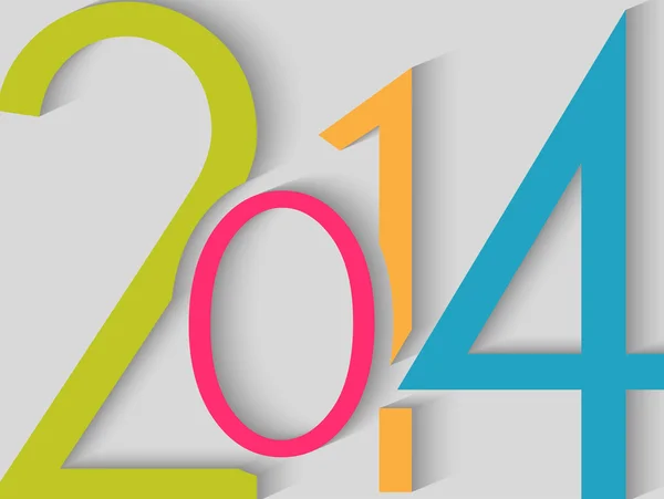 2014 Bonne année fond de couleur — Image vectorielle