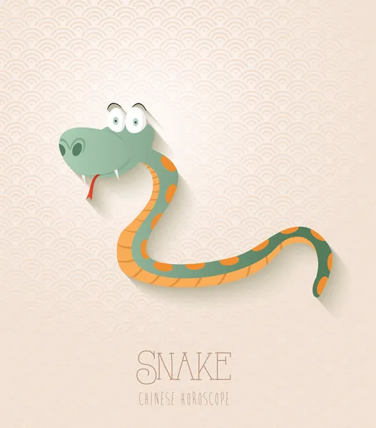 Kinesisk dyresett År for Slangen – stockvektor