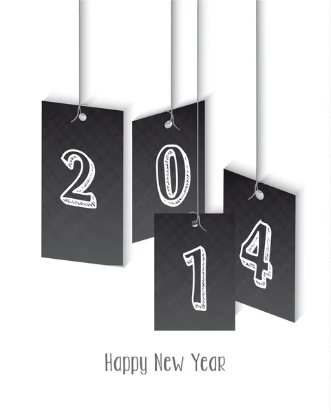 Nouvel An 2014 illustration hangtag — Image vectorielle