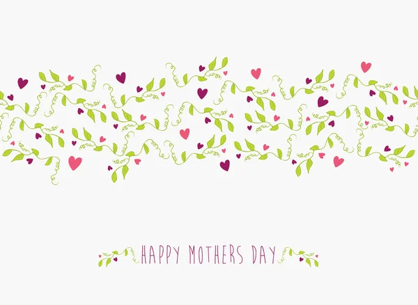 Manis Happy Mothers Day pola mulus - Stok Vektor