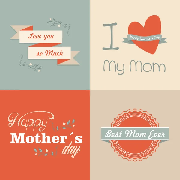 Rétro Bonne fête des mères — Image vectorielle