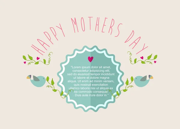 Carte de vœux Vintage Happy Mothers — Image vectorielle