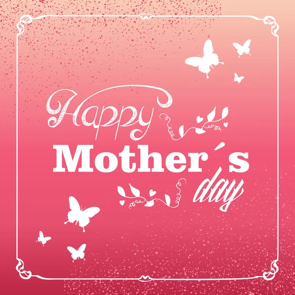 Carte de vœux Vintage Happy Mothers — Image vectorielle