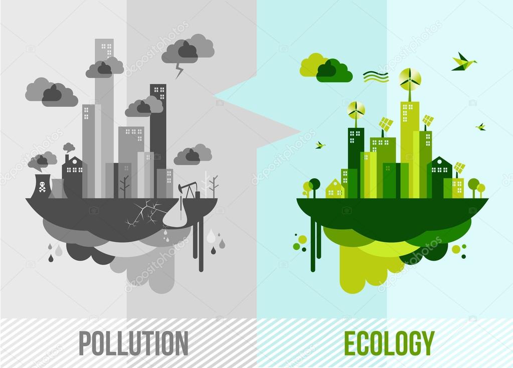 Green environment concept illustration