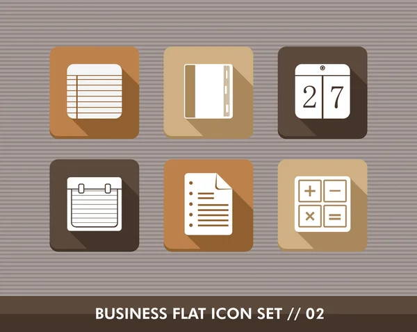 Business flat icons set — Stock Vector