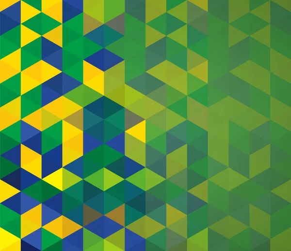 Abstrakte geometrische brasilianische Flagge — Stockvektor
