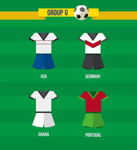 Brasilien fotboll VM 2014 grupp g — Stock vektor