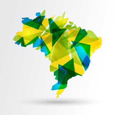 Abstract Brazil map  clipart