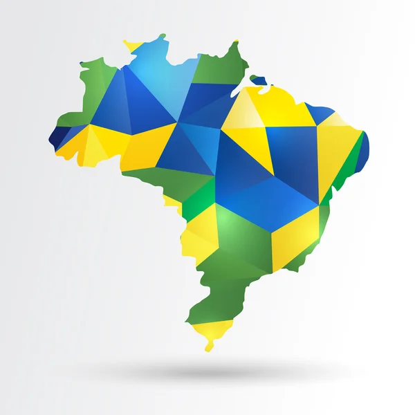 Mapa abstrato do Brasil — Vetor de Stock