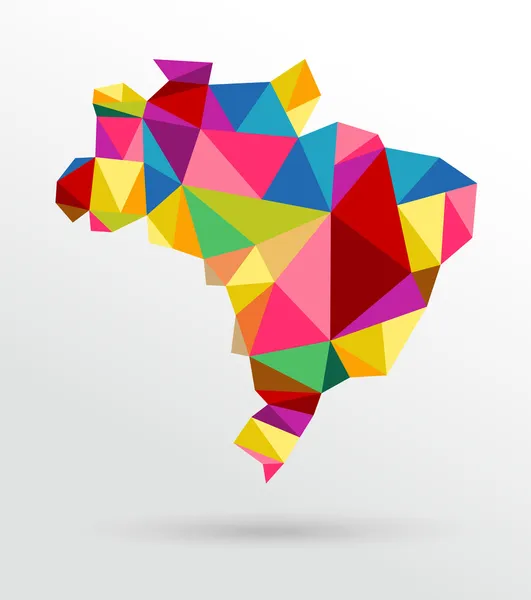 Résumé Carte du Brésil — Image vectorielle