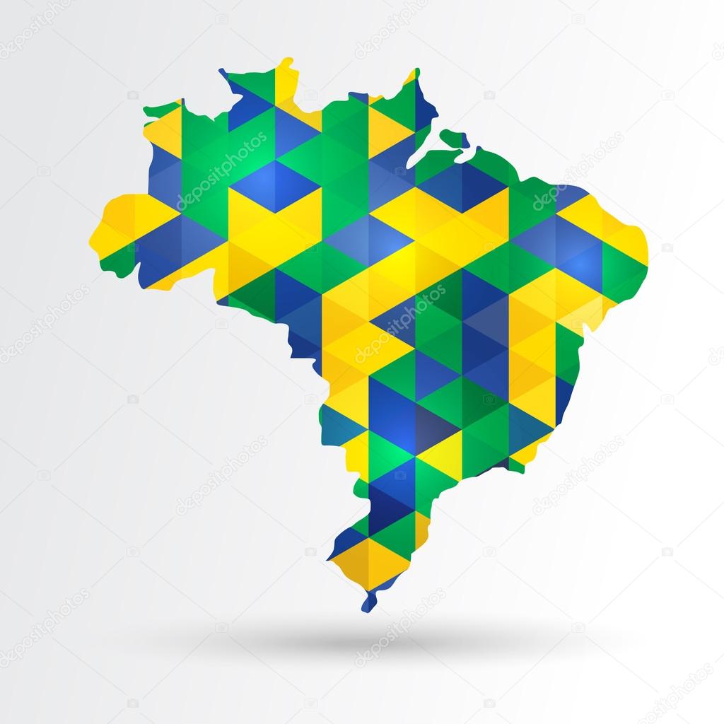 Abstract Brazil map 