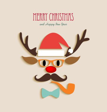 neşeli Noel reindeer cartoon