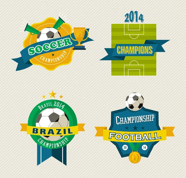 Brasilianisches Vintage Label Set — Stockvektor