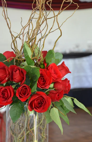 Red wedding roses — Stock Photo, Image