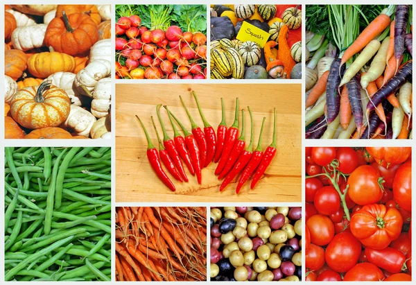 Colorful vegetable collage — Stock Photo, Image