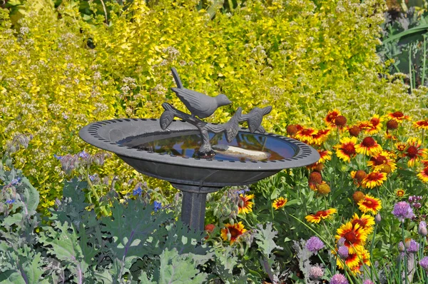 Decoratieve birdbath — Stockfoto