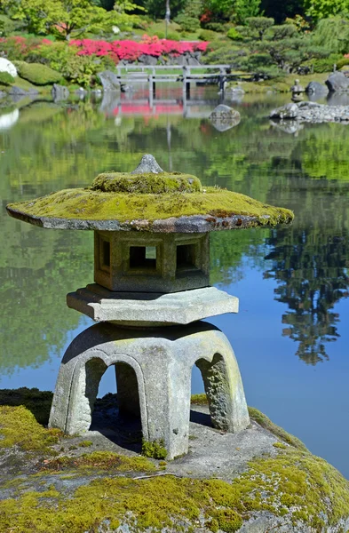 日本の庭の池 — ストック写真