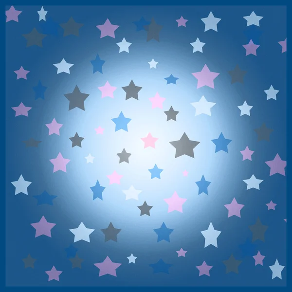 Ilustración de fondo de estrellas azules y rosas —  Fotos de Stock