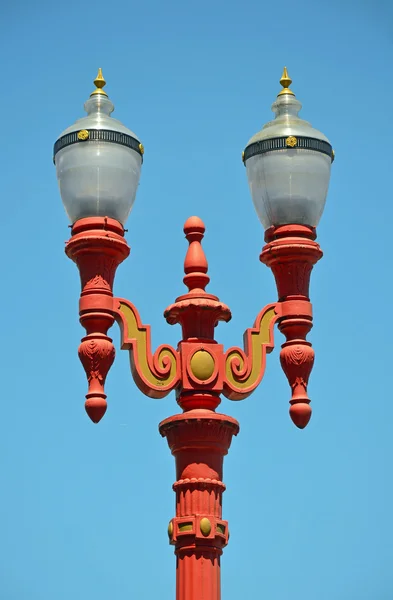 Red ornamental lightpost — Stock Photo, Image