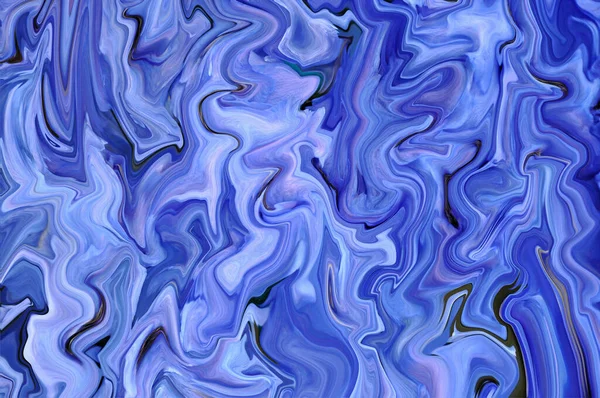 Silky blue abstract pattern with swirls and waves