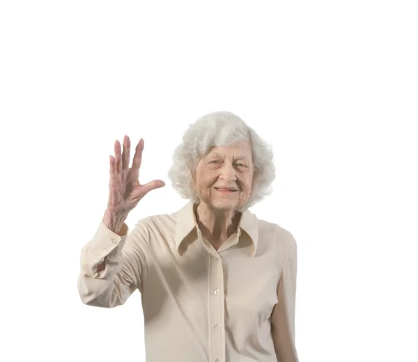 Doamnă bătrână fericită — Fotografie, imagine de stoc