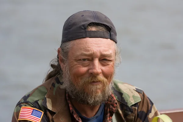 Elderly Homeless Man — Stock Photo, Image