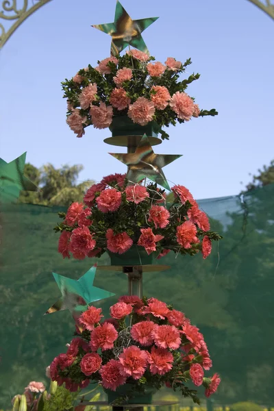 Stand mit Blumensträußen — Stockfoto