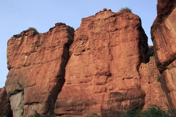 Grès rouge murs rocheux — Photo