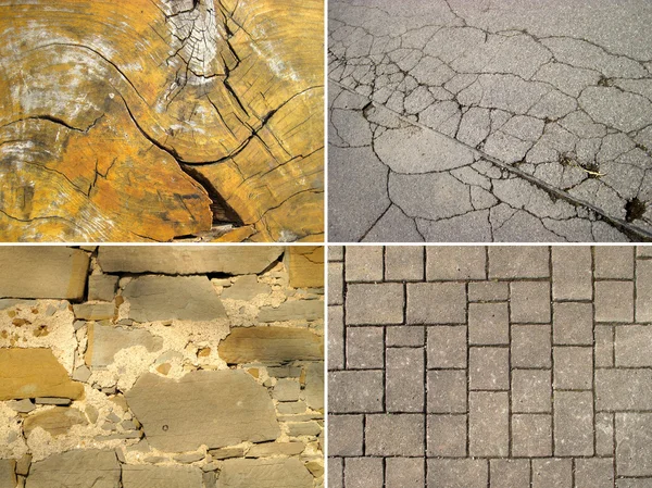 Set di texture in pietra — Foto Stock