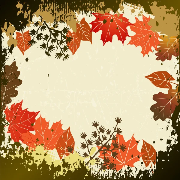 Leaf, autumn - vector background — Stock Vector