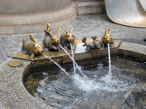 Vodní fontána na ulici v Kostnici — Stock fotografie