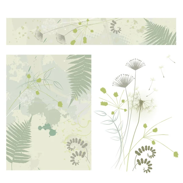 Floral background, dandelion — Stock Vector