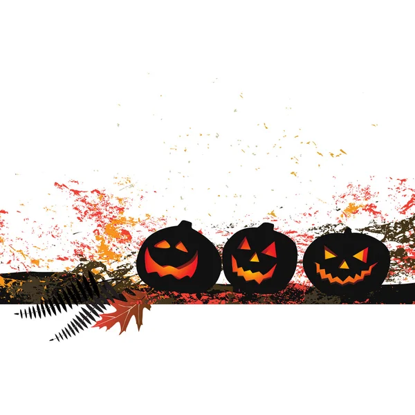Halloween Hintergrund - zwei Kürbisse und Spinnweben — Stockvektor