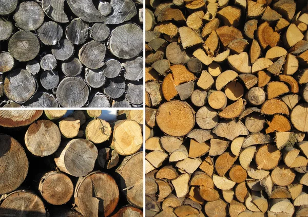 Set of three wood textures — Stock Photo, Image