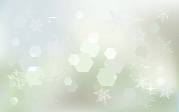 Winter achtergrond, sneeuwvlokken - vectorillustratie — Stockvector